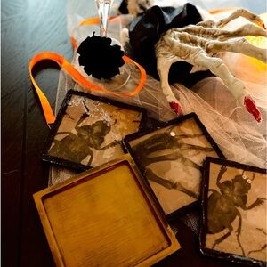 Vellum Resin Handmade Coasters